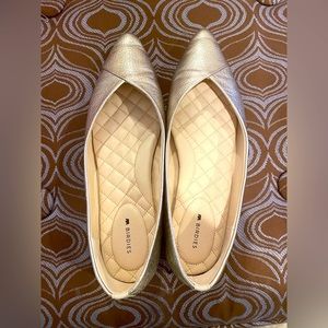 Gold Birdies flats, worn twice.